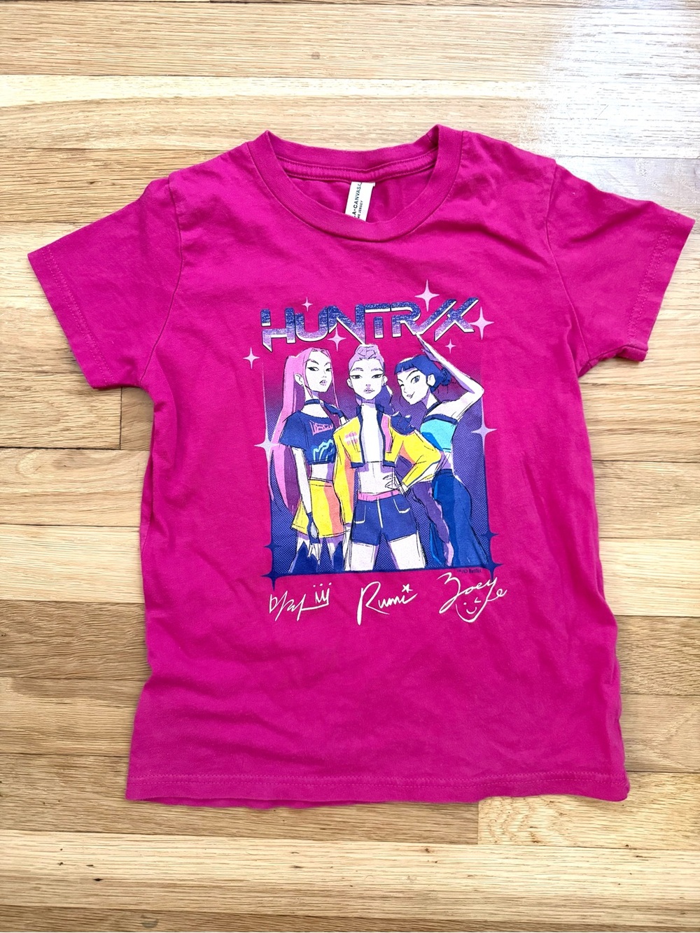 K-Pop Demon Hunter Hot Pink Graphic Tee Girls